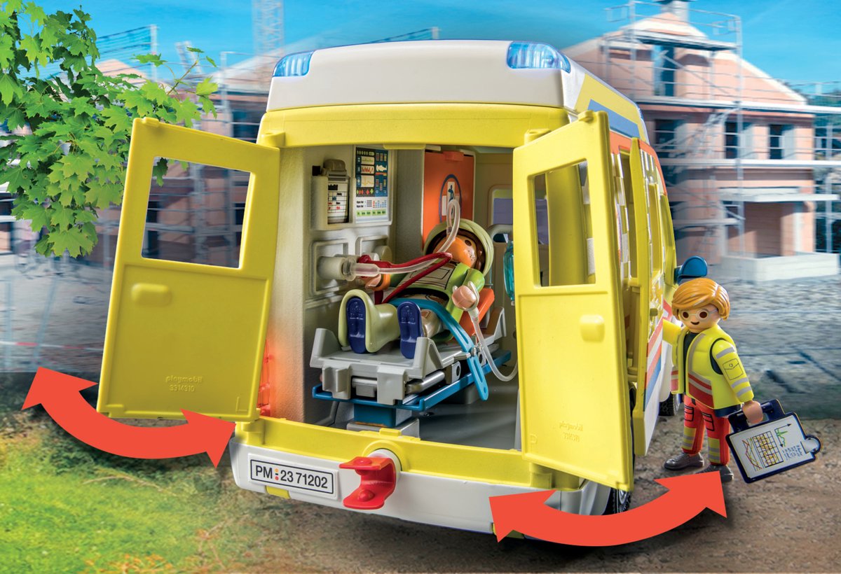 PLAYMOBIL City Life Ambulance met licht en geluid - 71202 — afbeelding 9