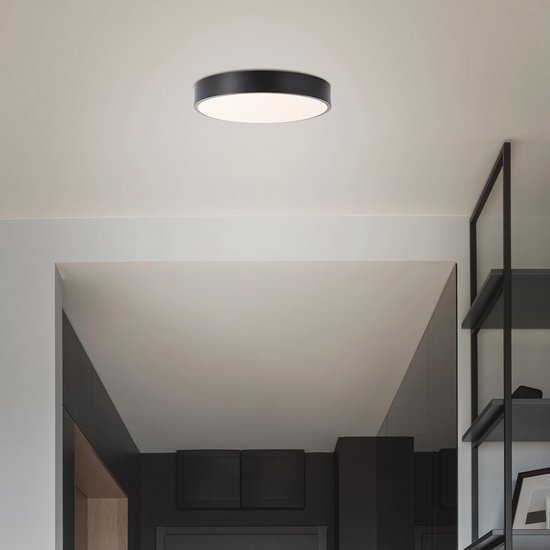 Comely LED Plafonnier, Gebogen Design Moderne Plafondlamp, 18W 1700LM LED Plafondlamp voor Woonkamer Slaapkamer Gang Keuken Balkon Kantoor
