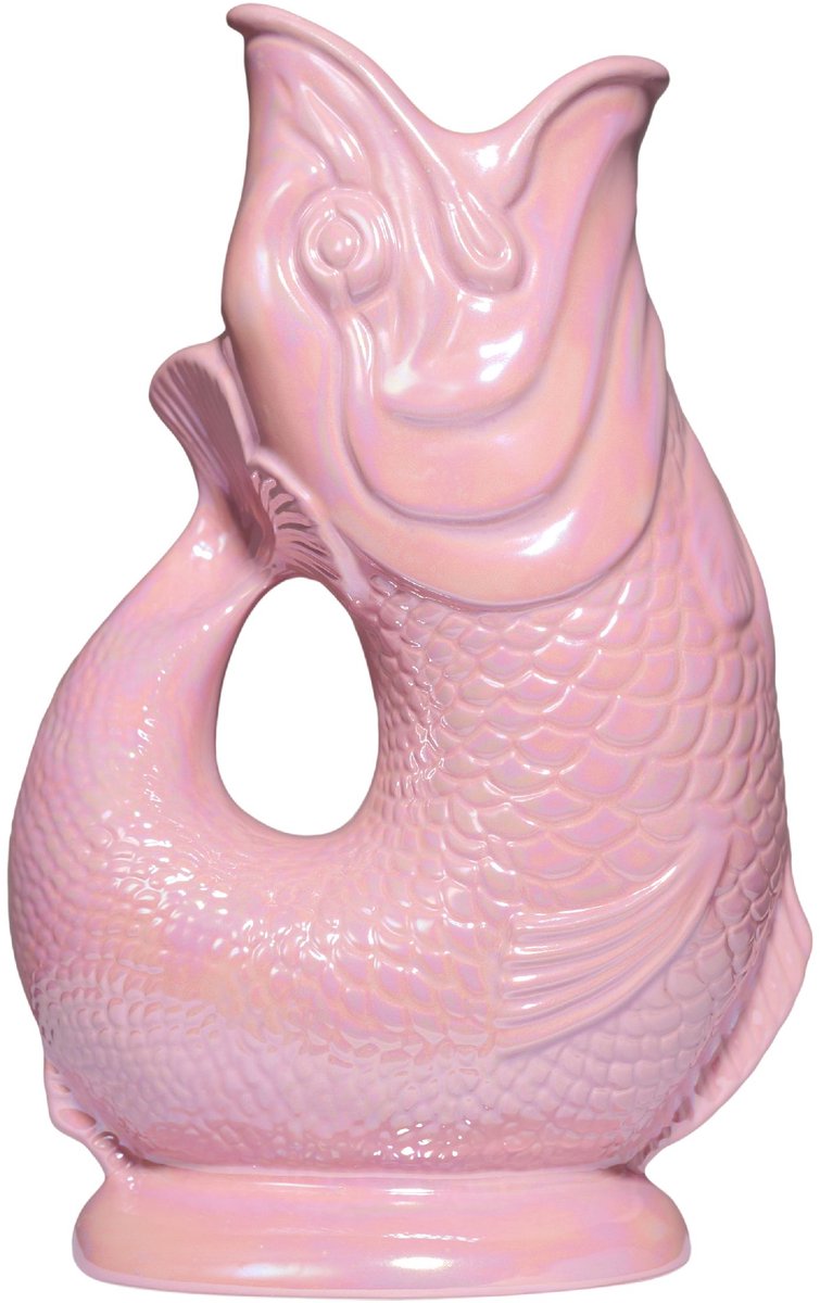 Gluckigluck waterkaraf met 'gluck-gluck'-geluid 1,2 l XL babyroze glanzend