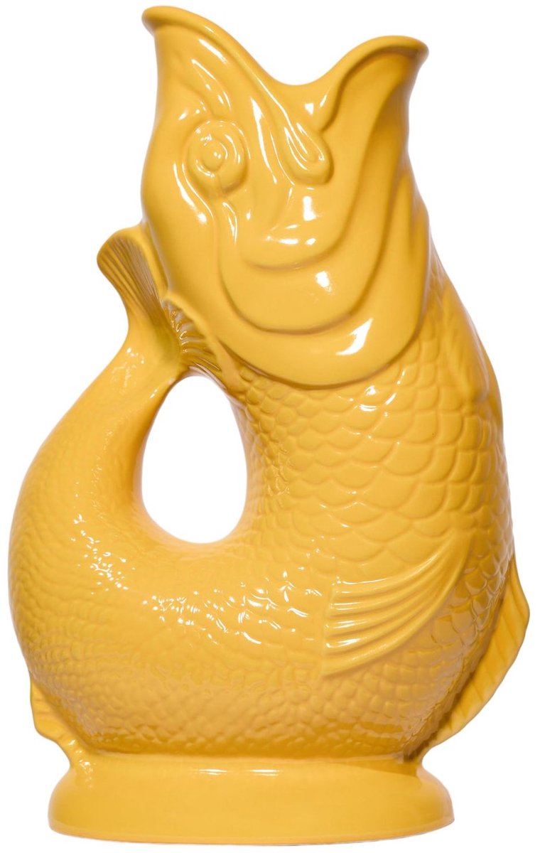 Gluckigluck waterkaraf met 'glug-glug'-geluid 1,2 l XL geel