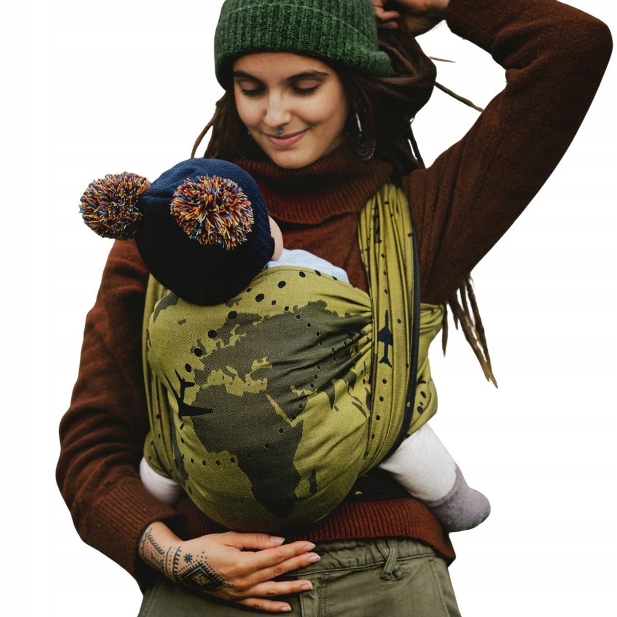 Little Frog Gold Wanderlust Draagdoek Jacquard 4,6m - Comfort & Veiligheid
