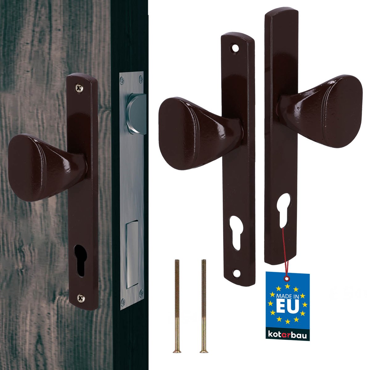 Kotarbau - Handgreep - Aluminium - Langschild - Bruin