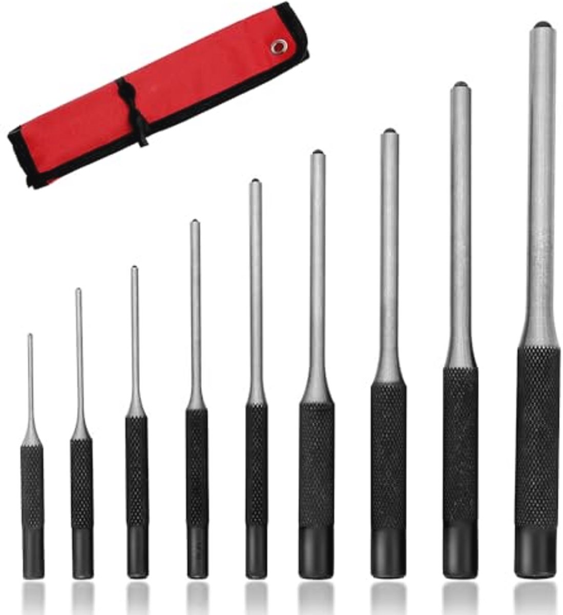 9-delige splintdriver set 1,5 mm - 8 mm van 40CR-V staal voor precisiewerk in hout, kunststof, leer en sieraden