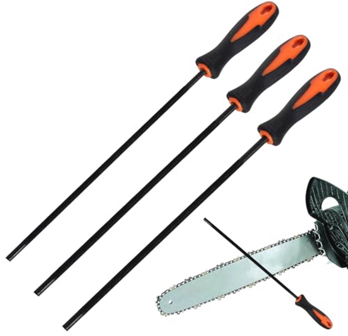 Vijlen Set voor Kettingzagen - 3 Stuks in Maten 4,0 mm, 4,8 mm, 5,5 mm