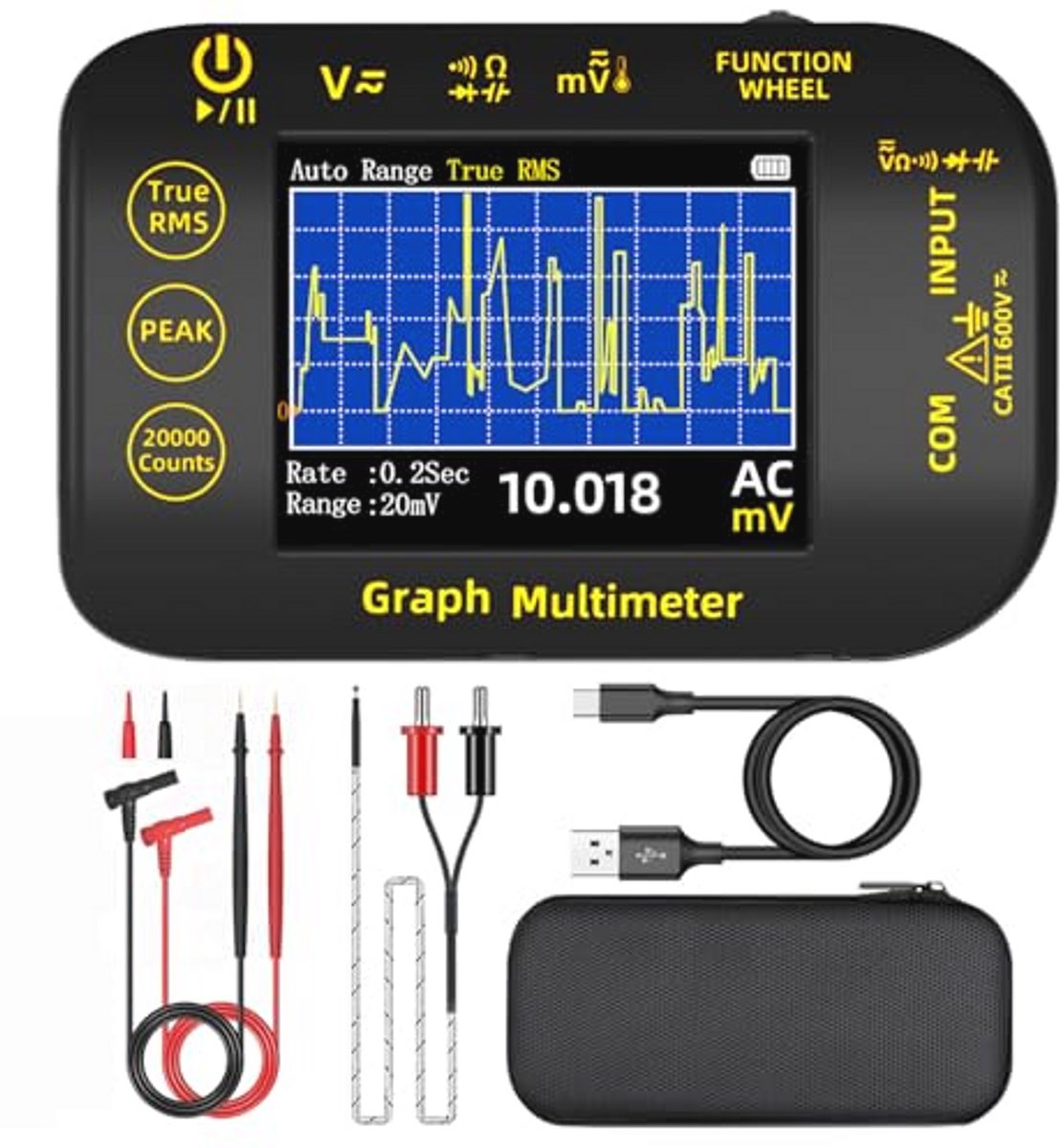 Draagbare Digitale Multimeter met Kleurenscherm en Opnamemodus