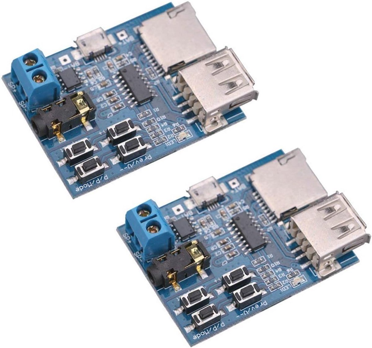 MP3 Decoder Player Module met Audio Amplifier - 2 Stuks