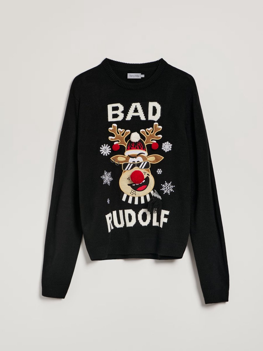 Starry Indigo - Foute Kersttrui Heren / Mannen | Ugly Christmas | Kerstcadeau Volwassenen | Rudolf Rendier