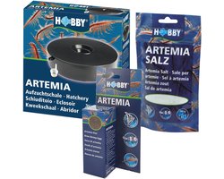 Hobbyset voor Artemia kweek: kweekbowl, eieren en zout
