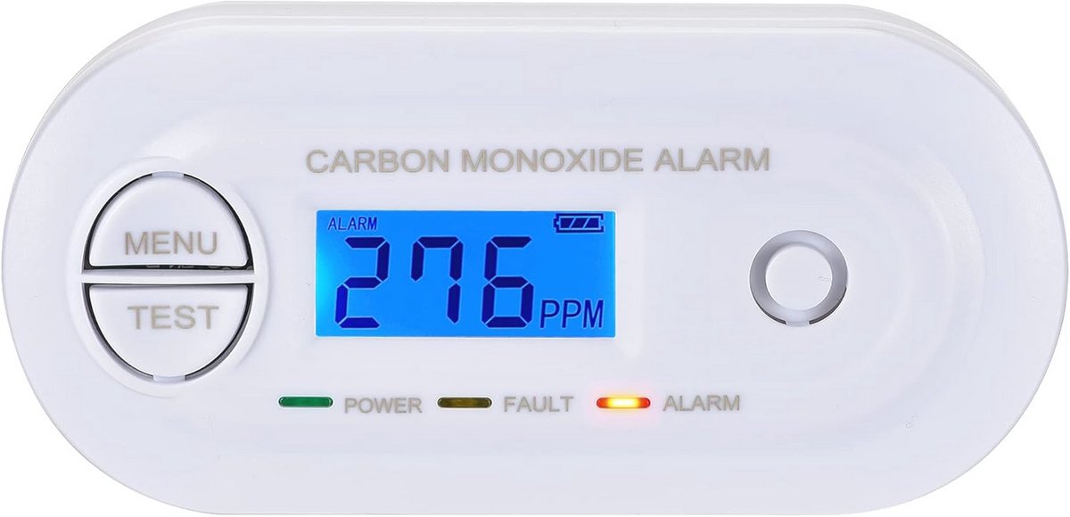 Koolmonoxidemelder met Digitaal Display en Temperatuurweergave - 10 Jaar Sensor