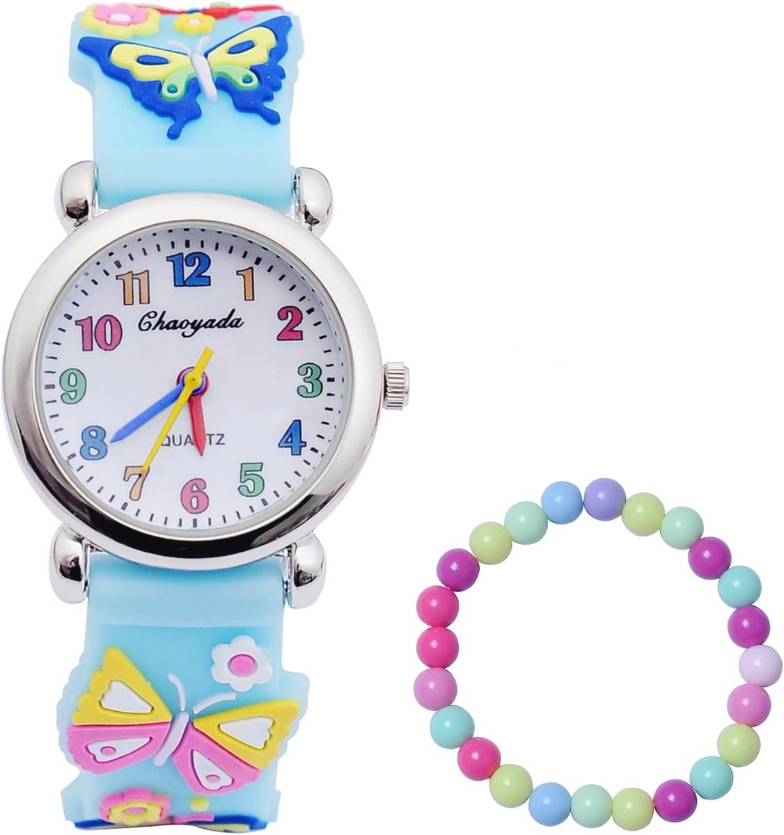 Kids Horloges, Polshorloge Meisjes van 3-10 jaar, Analoge Kwarts Kinderhorloge Schattig 3D Cartoon Kids Watch Siliconen Band Meisjeshorloge Girls Watch