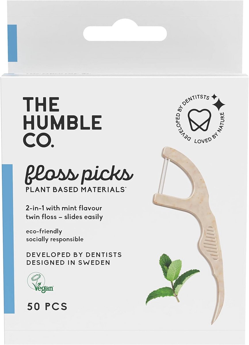 Natuurlijke Tandzijde Floss Picks - Dentaire Flossers - 2 x 50 Stuks