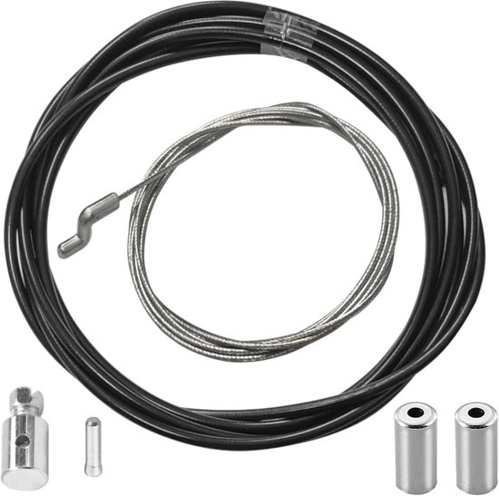 YGQ Universele Gaskabel Reparatieset – Voor Mini-bike, Kart, Grasmaaier – 2 Meter Staalkabel Met Z-bocht En Teflon Behuizing