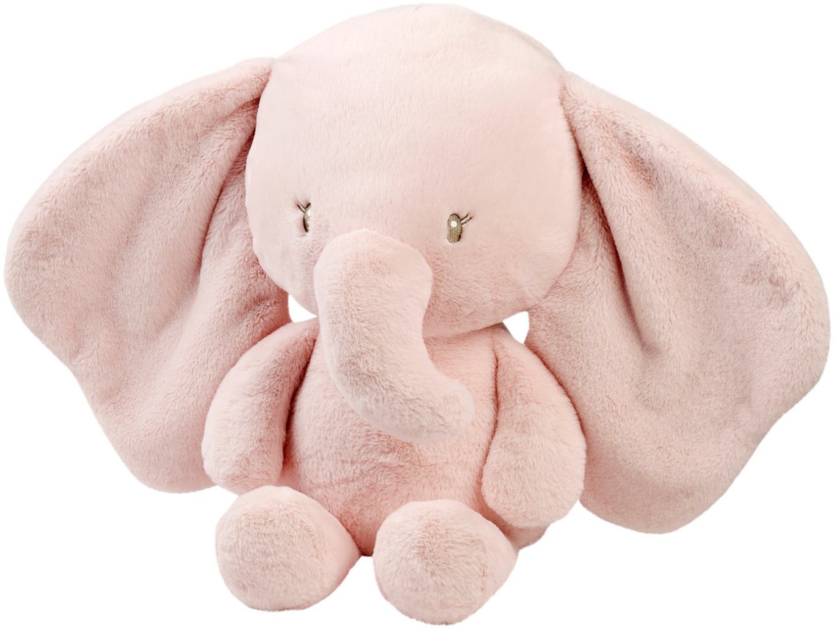 Nattou FanFan Maxi Knuffel Olifant - 60 cm - Zachte baby knuffel - Baby cadeau - Roze