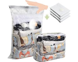 Vacuum Storage Bags - Space Saving Bags - Travel Clothes Storage - Compressed Sealer Bags voor Kleding - Dekens en Bedlinnen (3, 56 x 80)