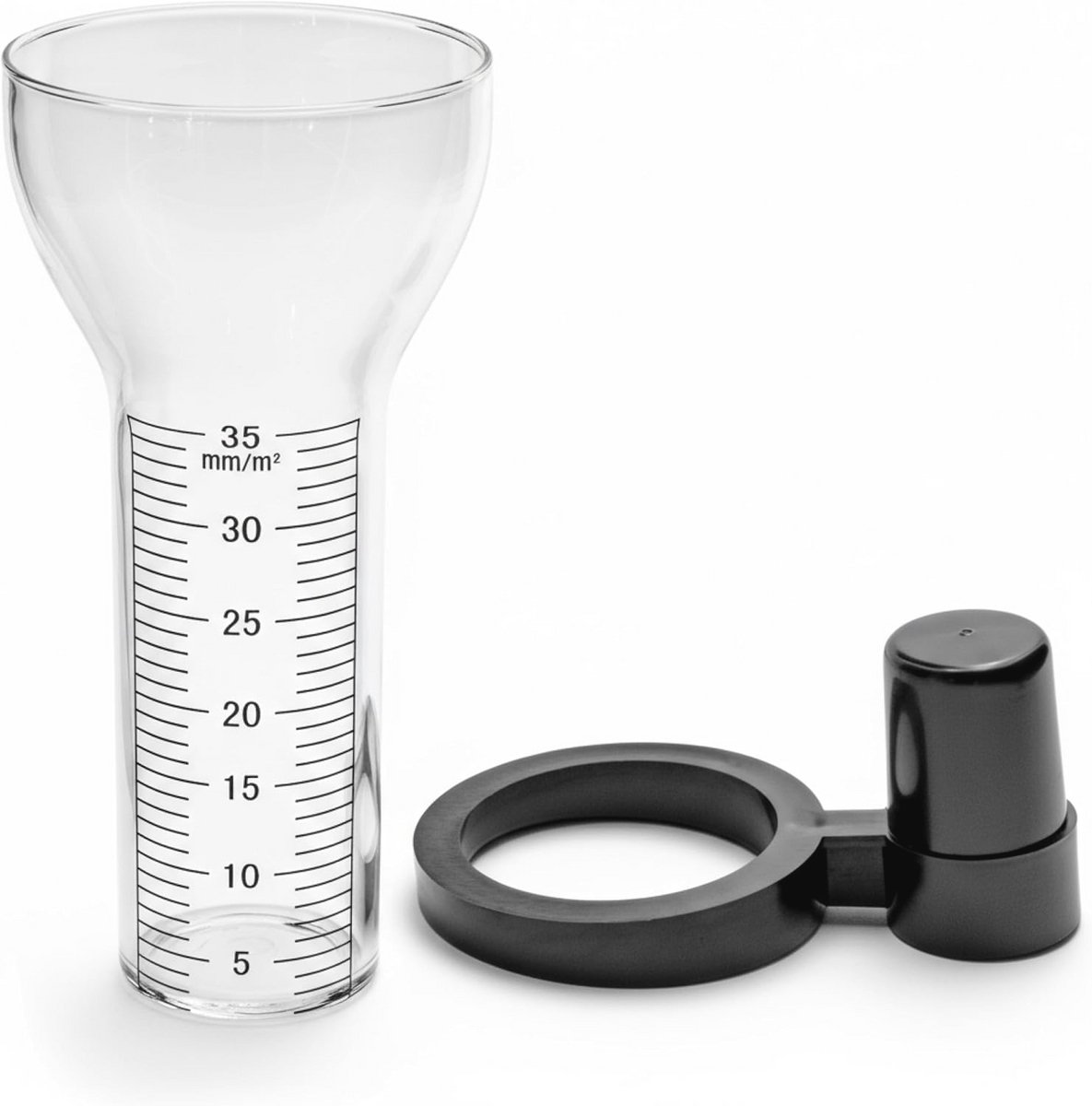 Vervangingsglas voor Regenmeter 35 mm/m² met Houder - Neerslagmeting voor Tuin