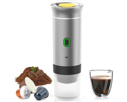 Draagbare elektrische espressomachine - 3-in-1 capsulepoeder koffiezetapparaat voor camping en reizen