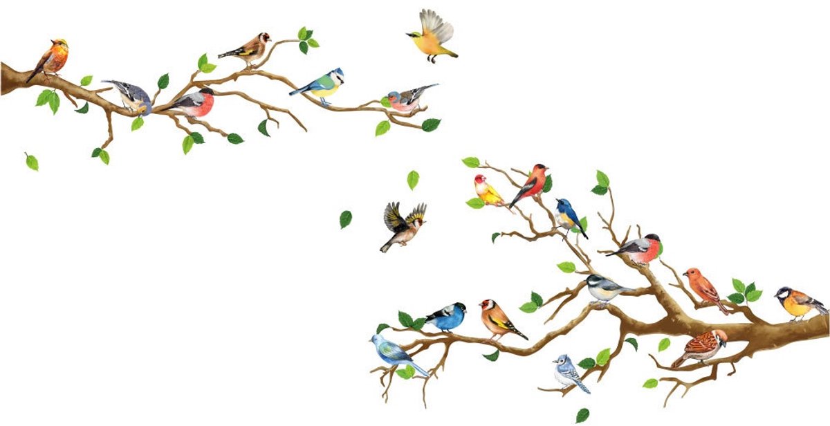 QTTVBTNA 2 set Muurstickers – Enkelzijdig, Plakvrij – Kinderkamer, Slaapkamer & Badkamer Decoratie