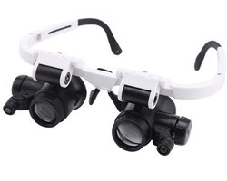 Hoofdloep, 8x en 23x vergroting, horlogereparatie en -taxatie, high-definition LED-loep
