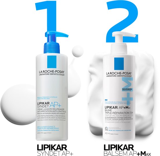 La Roche-Posay Lipikar Baume AP+Max - Voor een zeer droge huid met neiging tot atopisch eczeem – Met Sheaboter, Niacinamide en Neurobioma - 400 ml