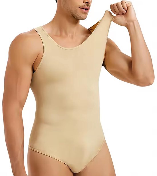 Body gainant pour homme - Chemise correctrice - Torse - Compression - Abdomen et poitrine