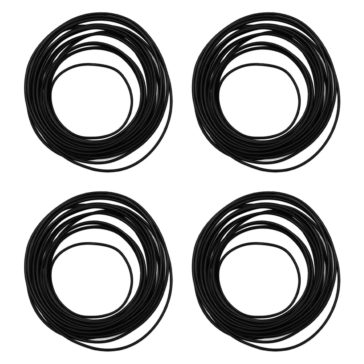 4 Pack Watch Back Cover Sealing Ring - Waterproof Ring Gaskets - Elastic Rubber O-Ring - Black Watch Repair Accessories - Horloge Onderdelen