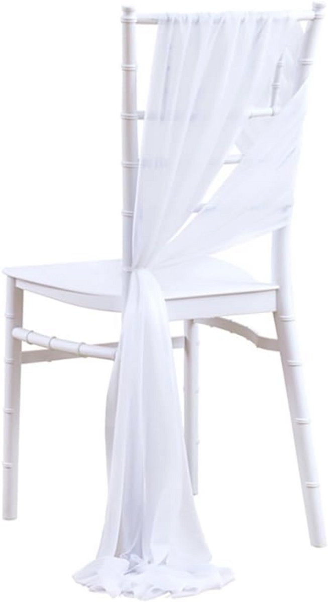 10 stuks stoelhoezen van chiffon voor bruiloften en evenementen