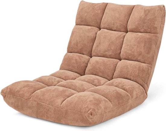 FANTASK Relaxstoel inklapbaar, vloerstoel met verstelbare FANTASK Relaxstoel inklapbaar, vloerstoel met verstelbare