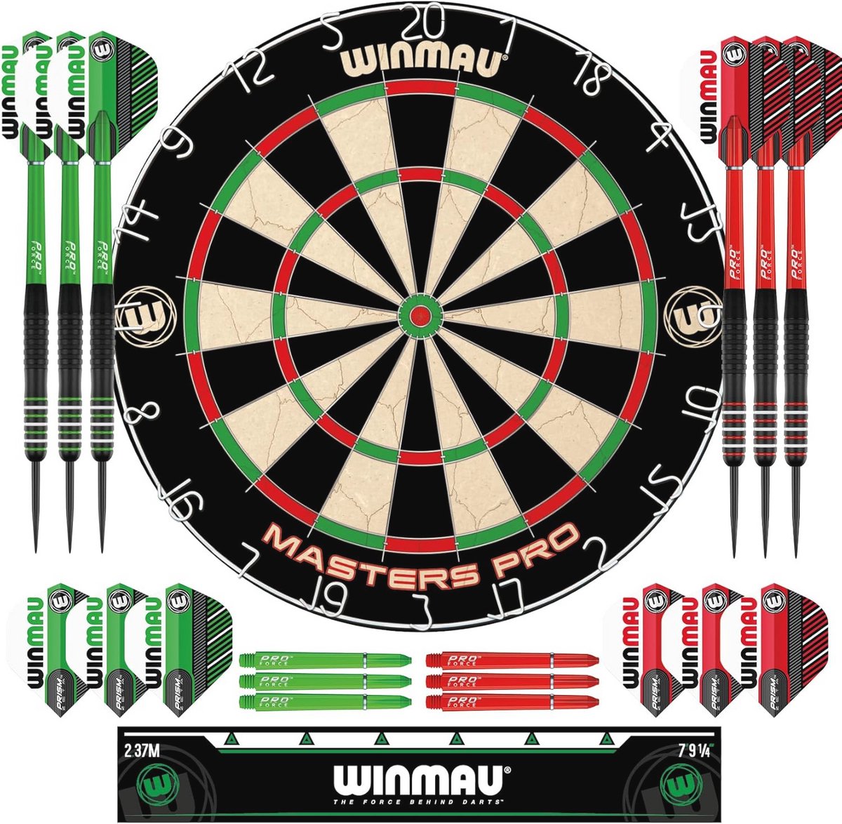 Professionele Dartbordset met Darts, Vluchten, Schachten en Oche Strip - Ideaal voor Volwassenen