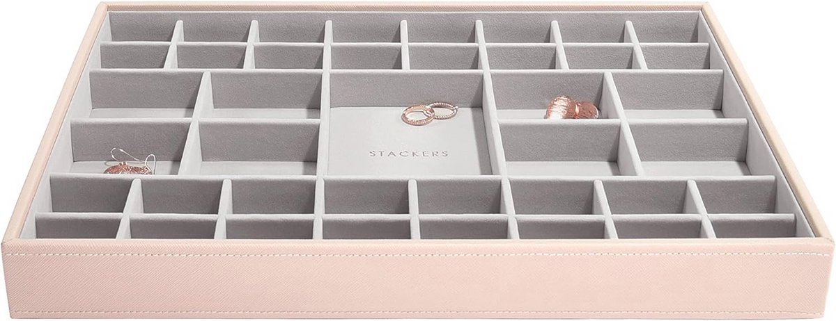 Supersize Sieradendoosje in Blush Pink met Organisatiefuncties