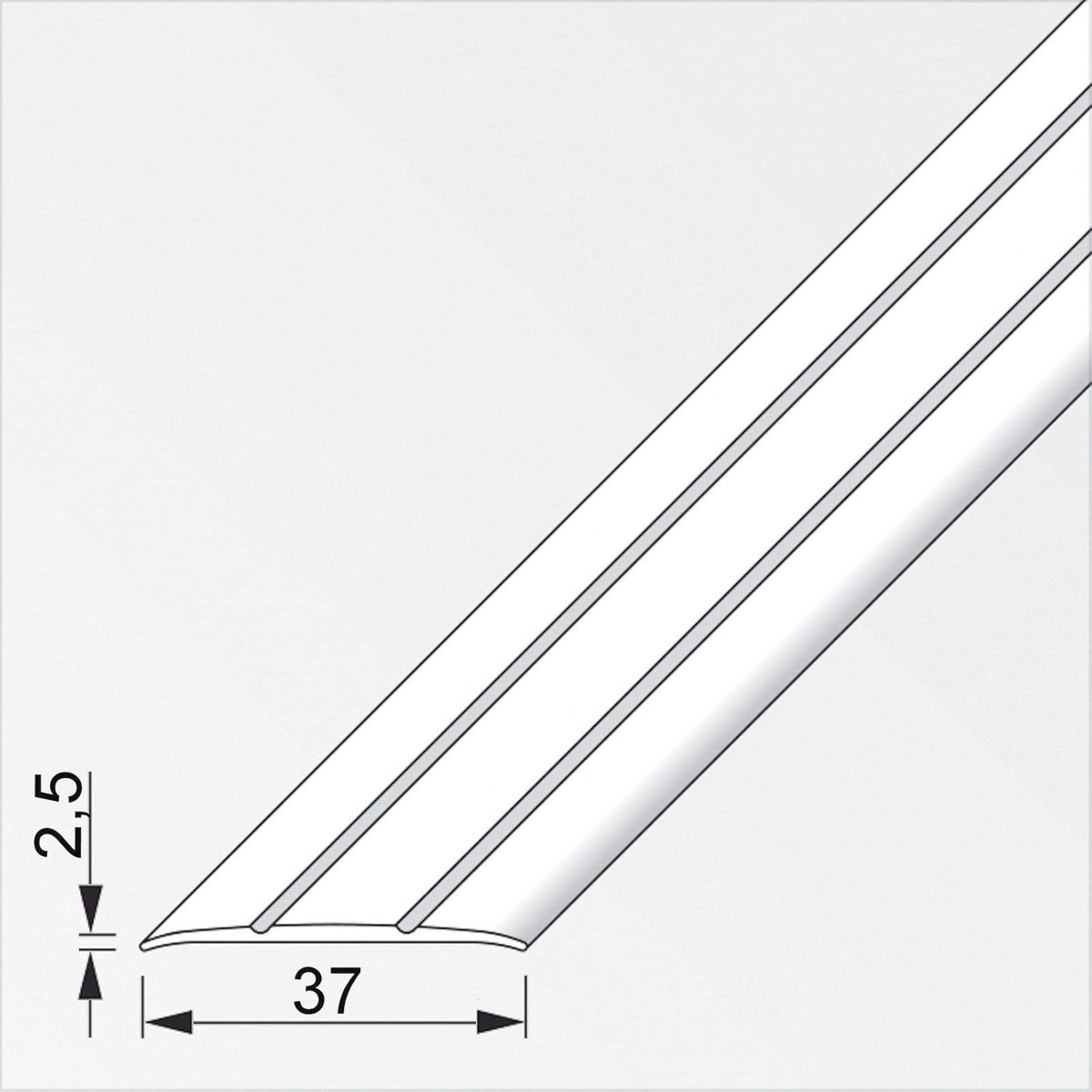 Aluminium Overgangsprofielen Zelfklevend - 100 cm