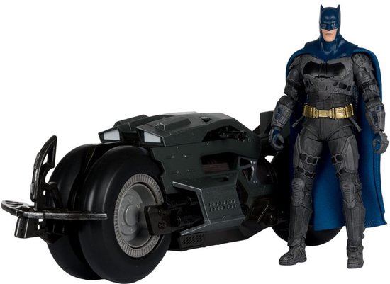 The Flash DC Multiverse Vehicle Batcycle with Batman