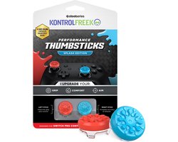 KontrolFreek Performance Thumbsticks - Switch Pro Controller - Splash Rood/Blauw