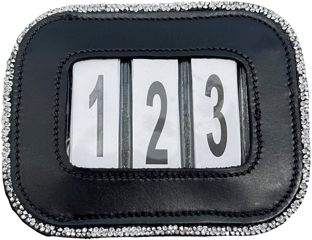 DKR SPORTS NUMMERHOUDER CRYSTAL FINE Zwart-zilver