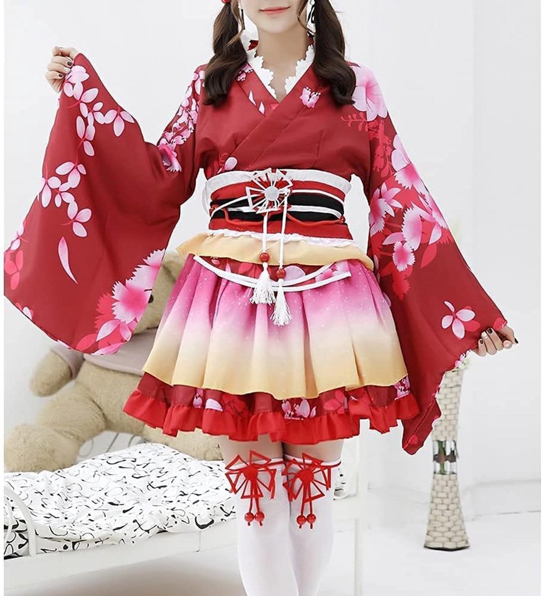 Meisjes Cosplay Kimono in Katoenmix - Lolita & Sakura Stijl