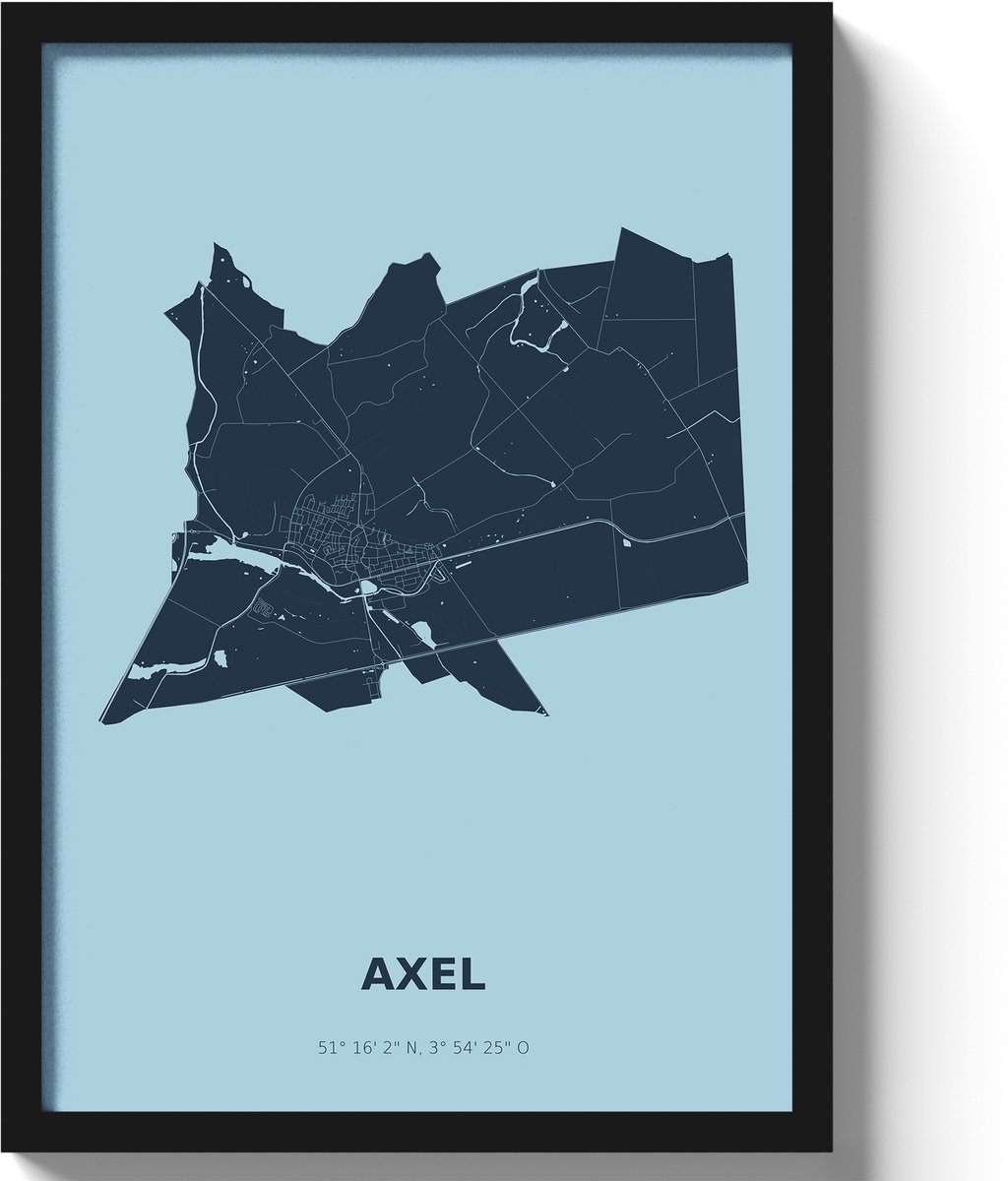 Poster Axel A3 - 30 x 42 cm - Blauw (Exclusief Lijst)
