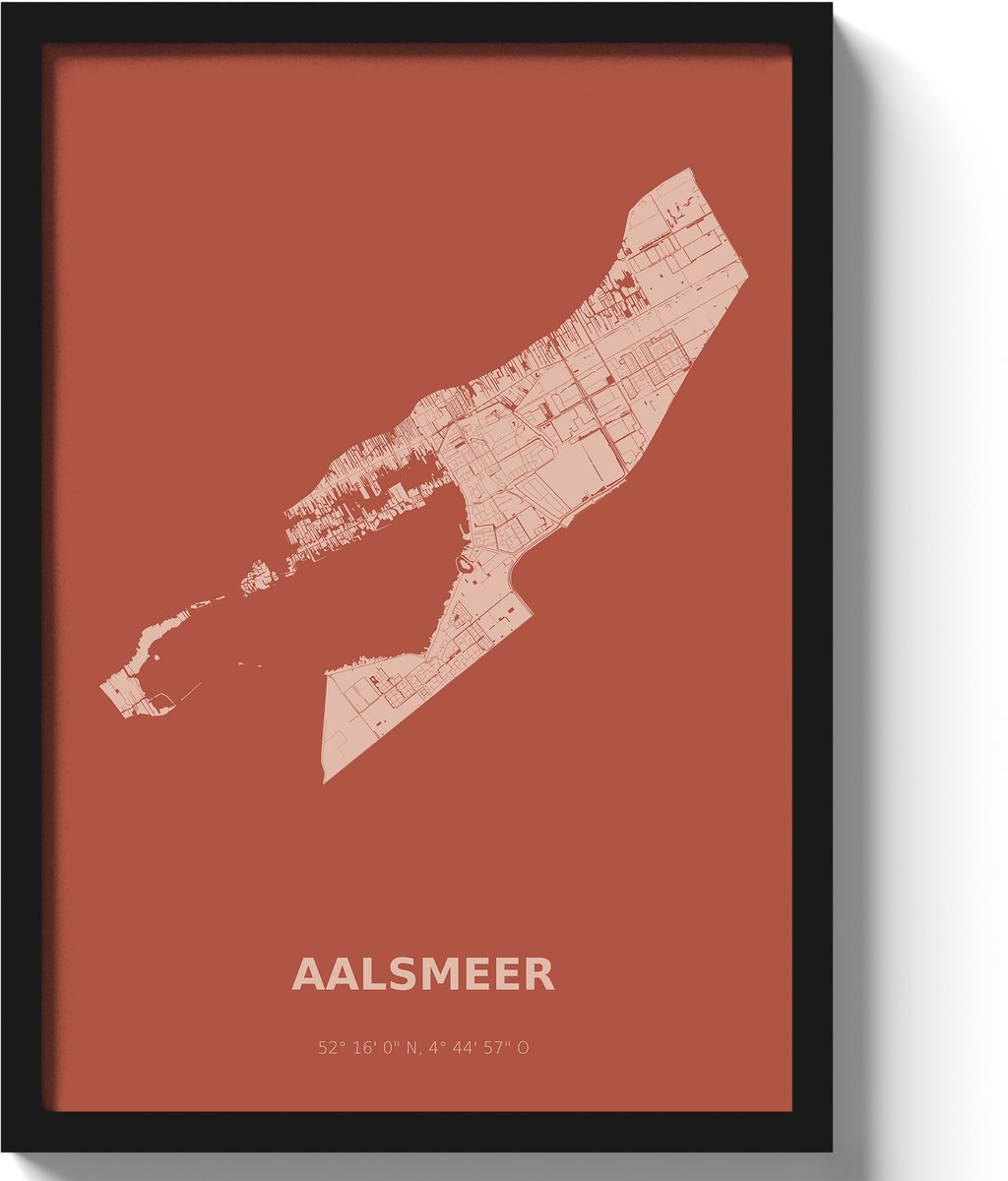 Poster Aalsmeer A3 - 30 x 42 cm - Rood (Exclusief Lijst)