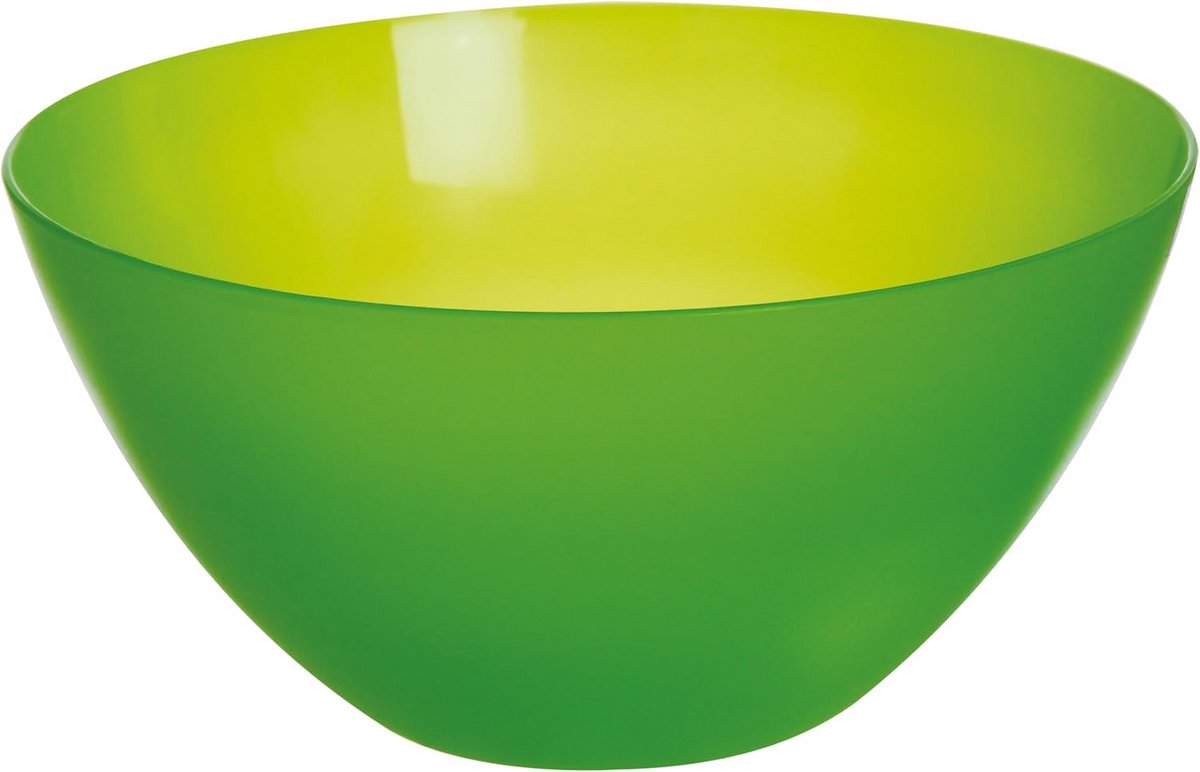 Groene Transparante Saladeschaal 27 cm - Polypropyleen - Vaatwasmachinebestendig