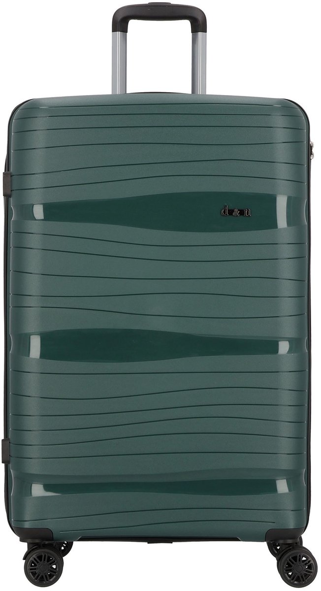 d & n Travel Line 4300 4 wielen Trolley L 78 cm - Harde bagage - TSA slot - dunkelblau