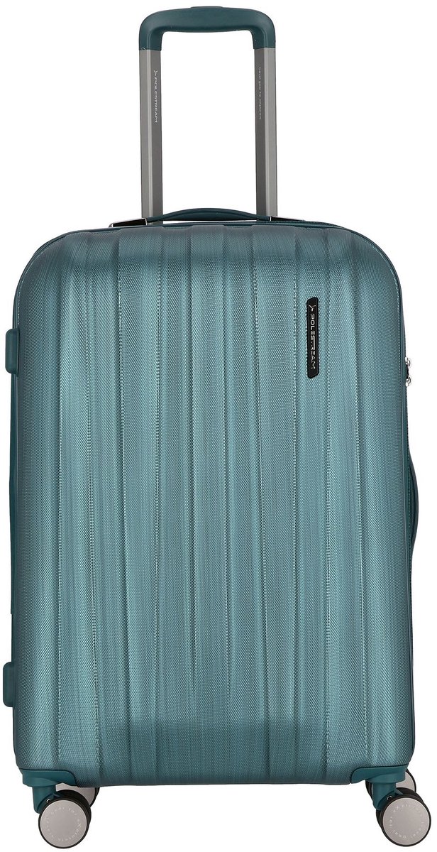 Polestream Moonrock 4 wielen Trolley M 69 cm met uitbreidingsplooi - Harde bagage - TSA slot - deepsea green brushed