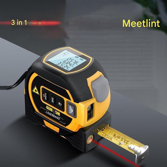 Ynkkvre – liniaal – multifunctionele 3-in-1 infrarood laser rolmaat ...