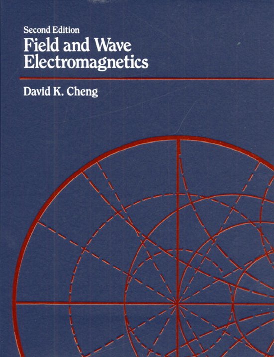 Couverture du livre 'Field and Wave Electromagnetics' en deuxième édition, avec fond bleu et lignes géométriques rouges.