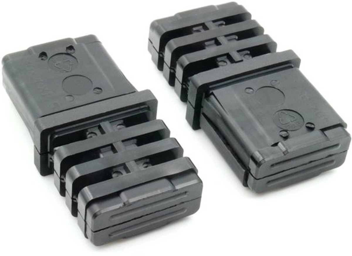 2 x 2-weg Connectoren - Buisconnector Voor Rechthoekige Buizen 40 x 20 mm - Wanddikte 1,5 mm