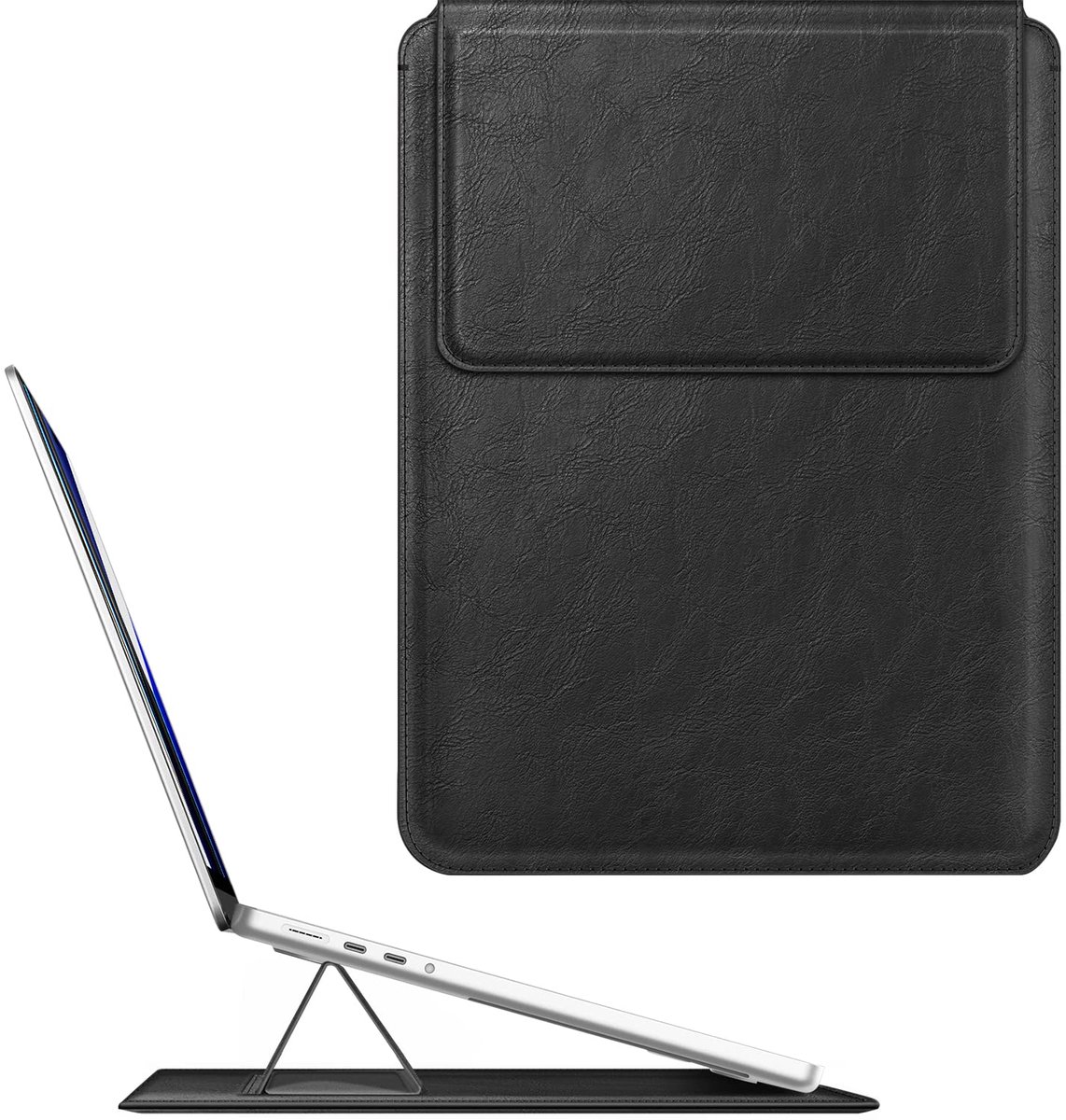 Unyqoos® Draagbare en beschermende laptoptas met standaard voor 13,6 inch laptops