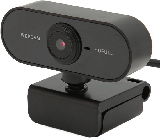 Full HD 1080p Webcam met Microfoon - 90° Groothoek voor Videobellen, Vergaderen & Streamen - USB Plug & Play Computercamera