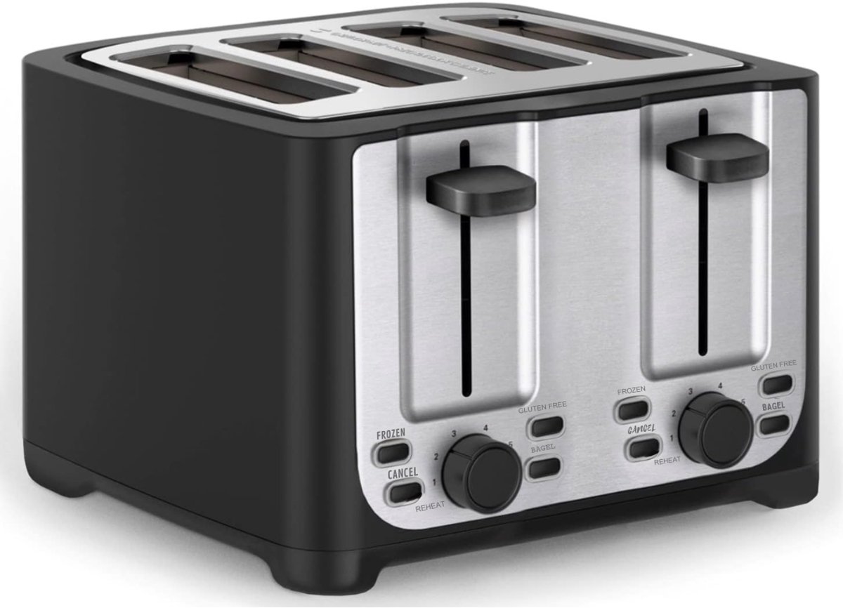 RVV® Tosti apparaat broodrooster - Tosti apparaat - Tosti broodrooster - Zwart - 27cm x 12cm x 19cm