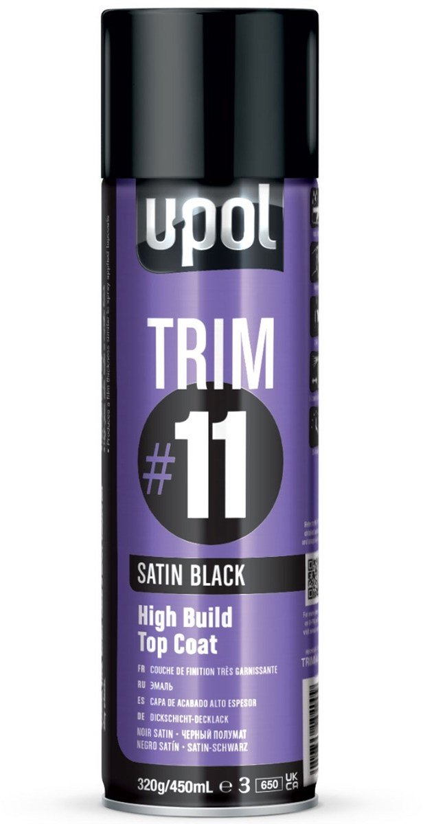U-POL #11 Zijdeglans Zwart spuitbus 450ml