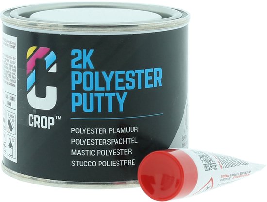 CROP Polyester Plamuur 2K - 125 ml - Reparatie voor Auto - Polyester hars Vulmiddel - Autoplamuur met Verharder - 2 Componenten