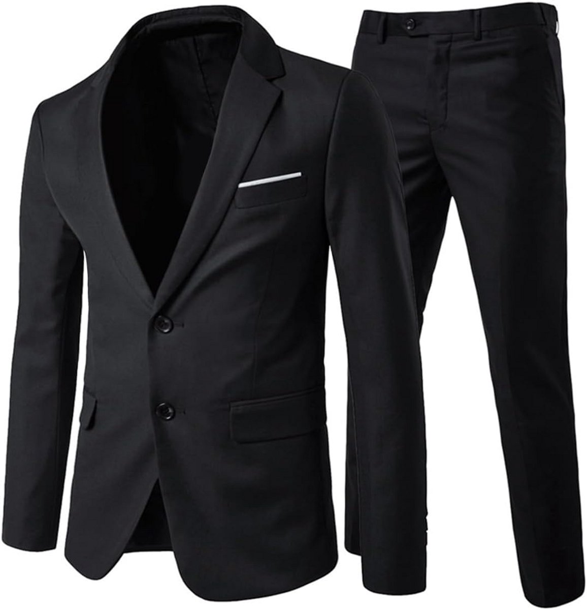 Heren Pak 2-delig Slim Fit voor Bruiloft en Business - Stijlvolle Kostuum Blazer met Broek