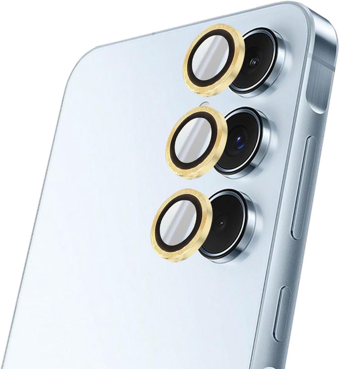 Allecta - Camera Bescherming Samsung Galaxy A55 5G - Versterkt Pantserglas - Metaalring - Anti-krassen - Kleurrijk