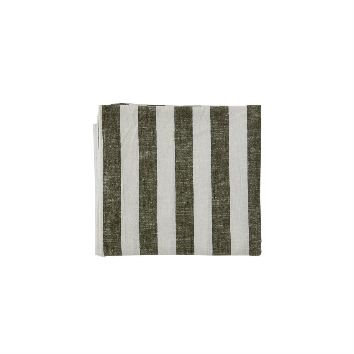 oyoy living gestreept tafelkleed - olijf - 140x260 cm